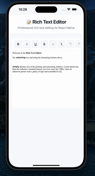 How to Add a Native Rich Text Editor in Your Expo App